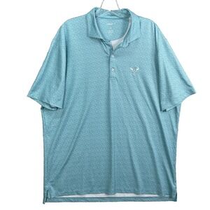 Johnnie-O Polo Shirt Men's XL Dot Performance Golf 90's Office Preppy Sportswear